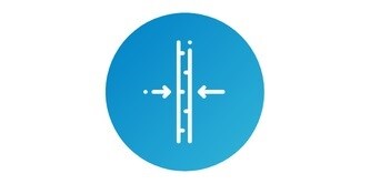 Ein Symbol, das eine dünne Struktur darstellt
